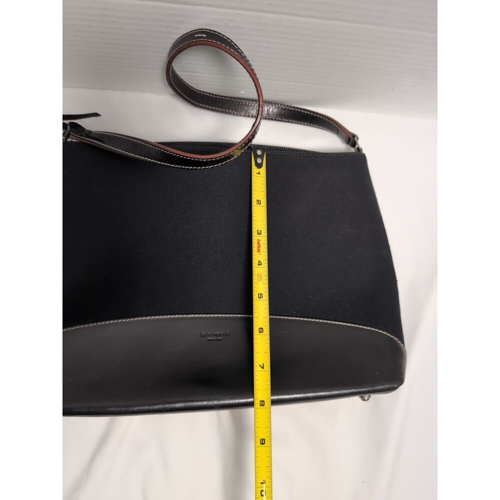 KATE SPADE BLACK CANVAS LEATHER PURSE BAG NEW YORK Beautiful - Picture 15 of 16